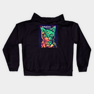 VAMPIRE CAT in 8 bits Kids Hoodie